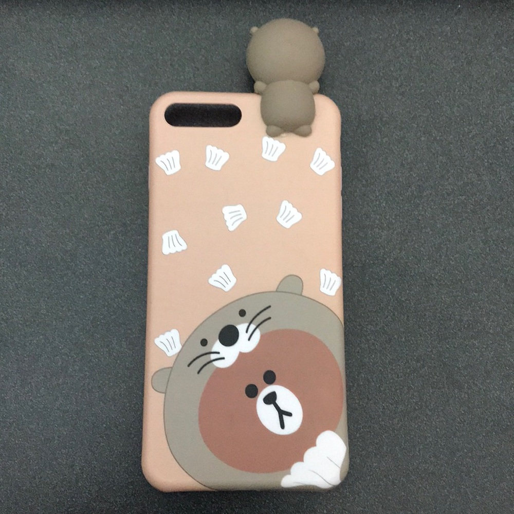 IPhone 7 Plus Squishy Phone Case Brown the Bear